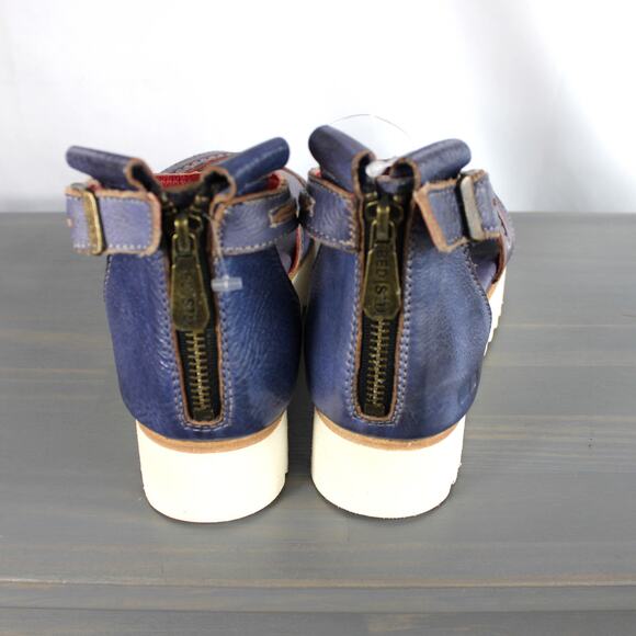 Bed Stu Carroll Platform Ankle Strap Sandals Women 7 Rustic Purple Leather NEW - Picture 5 of 12